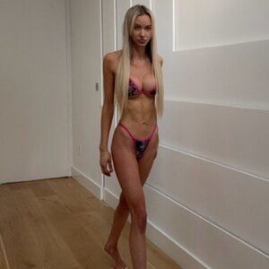 Vibrant Pink and Black Bikini Set